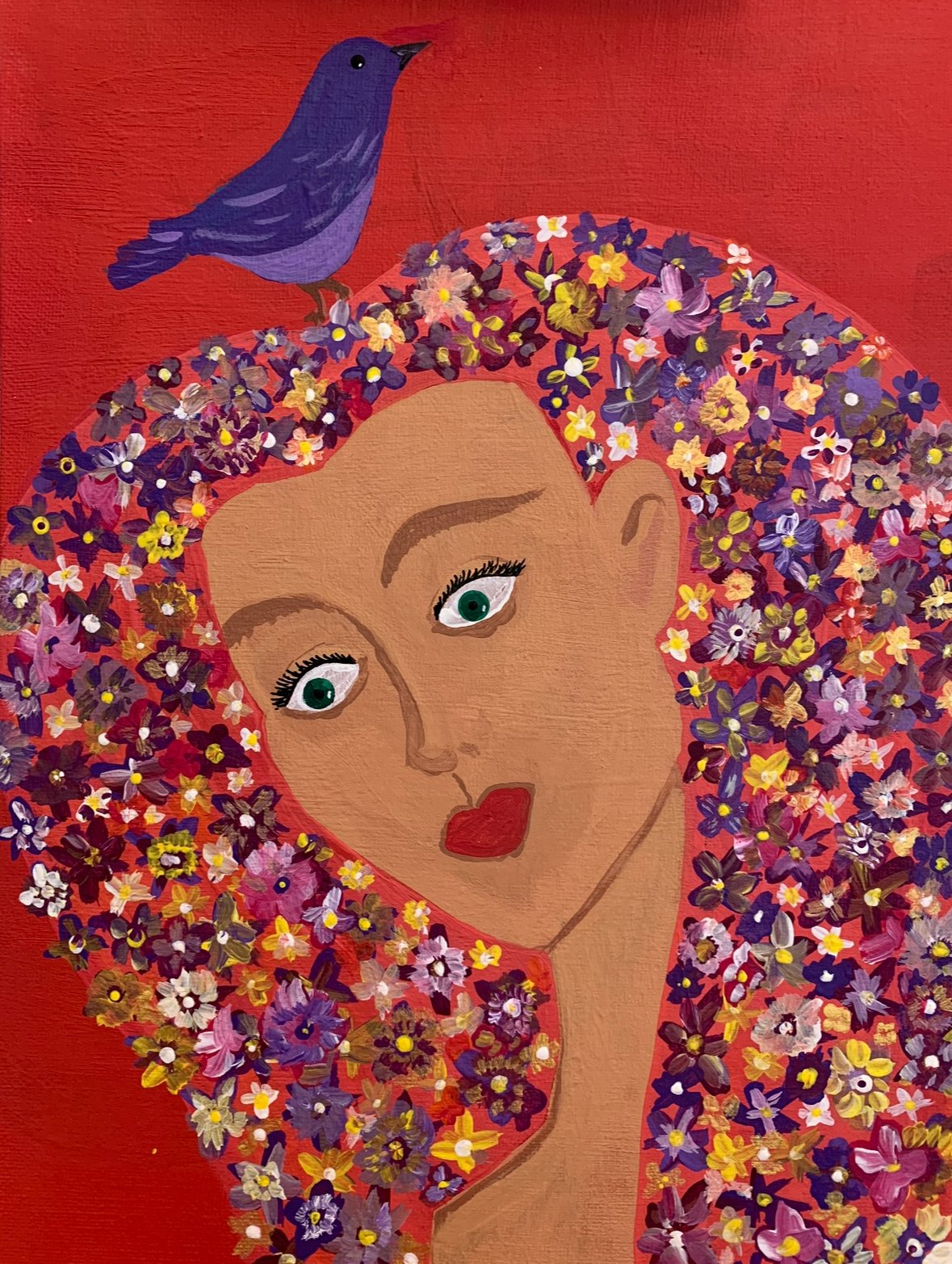 Flowers in her Hair (2020)
Series: FLIRT
Acrylic on 11”× 14" Canvas Board
Beth Bruckner O’Brien

$400