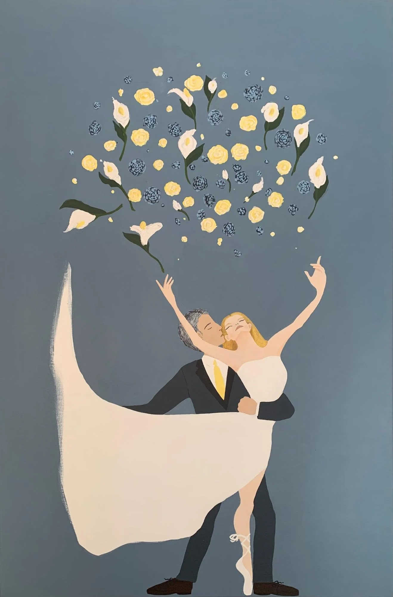 “THE BIG DAY” — COMMISSION, acrylic paint on 24x36 box canvas