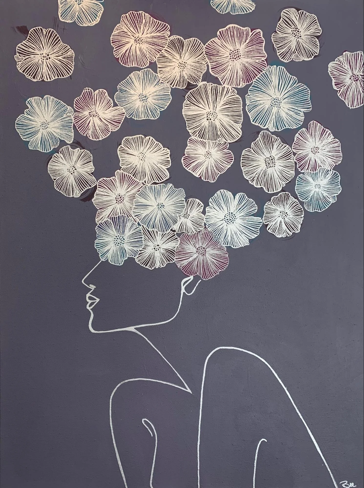 “SHERYL” - SOLD, acrylic paint on 18x24 box canvas