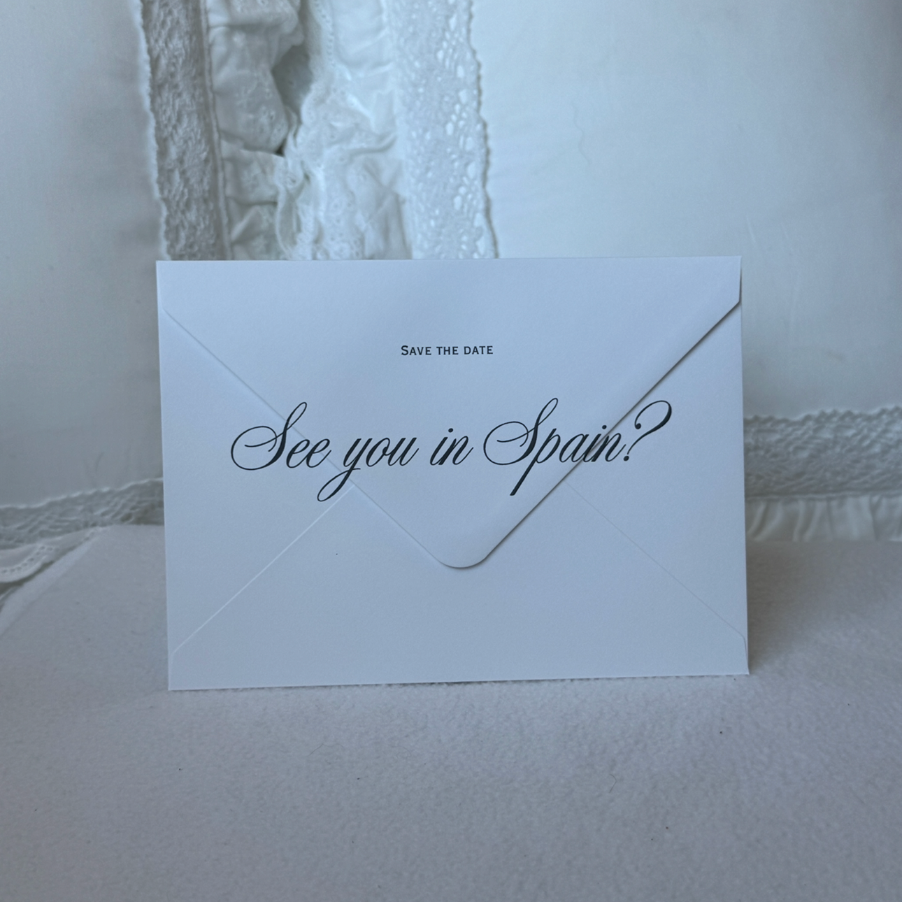 Save the Date Envelopes – Custom Destination Phrase (5x7 Euro Flap)