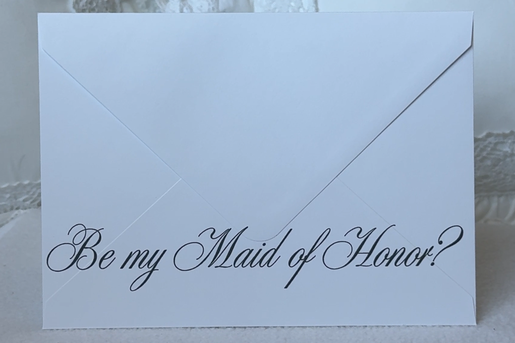 Maid of Honor Proposal  - Sign-off Envelope