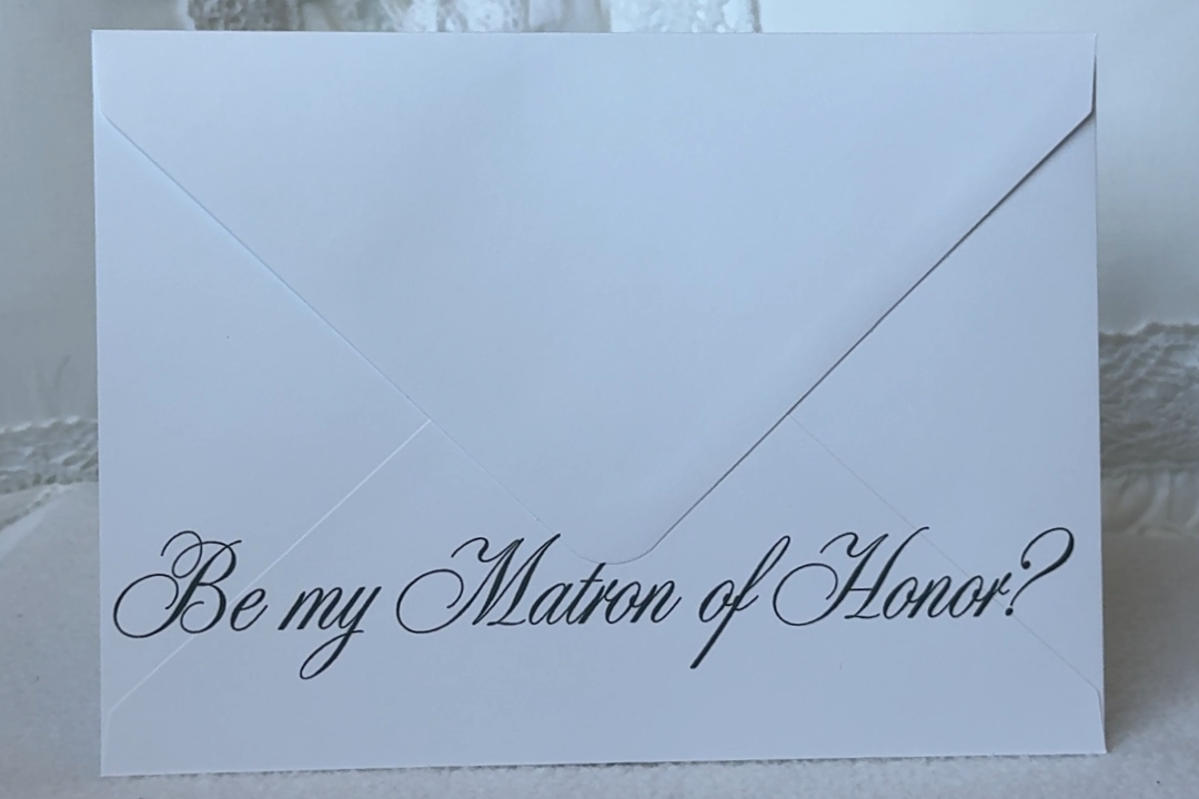 Matron of Honor Proposal  - Sign-off Envelope