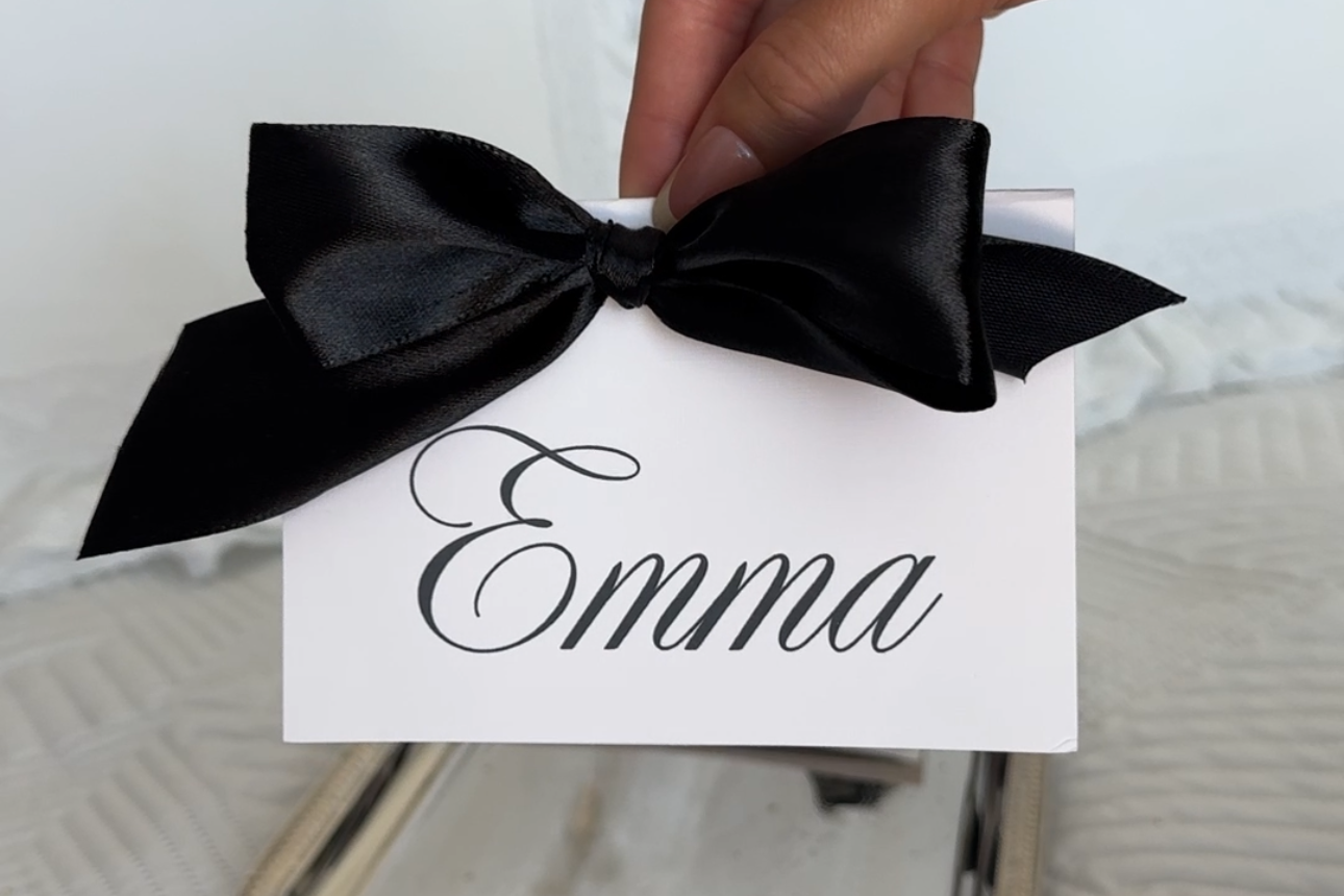 Satin Bow - Place Card