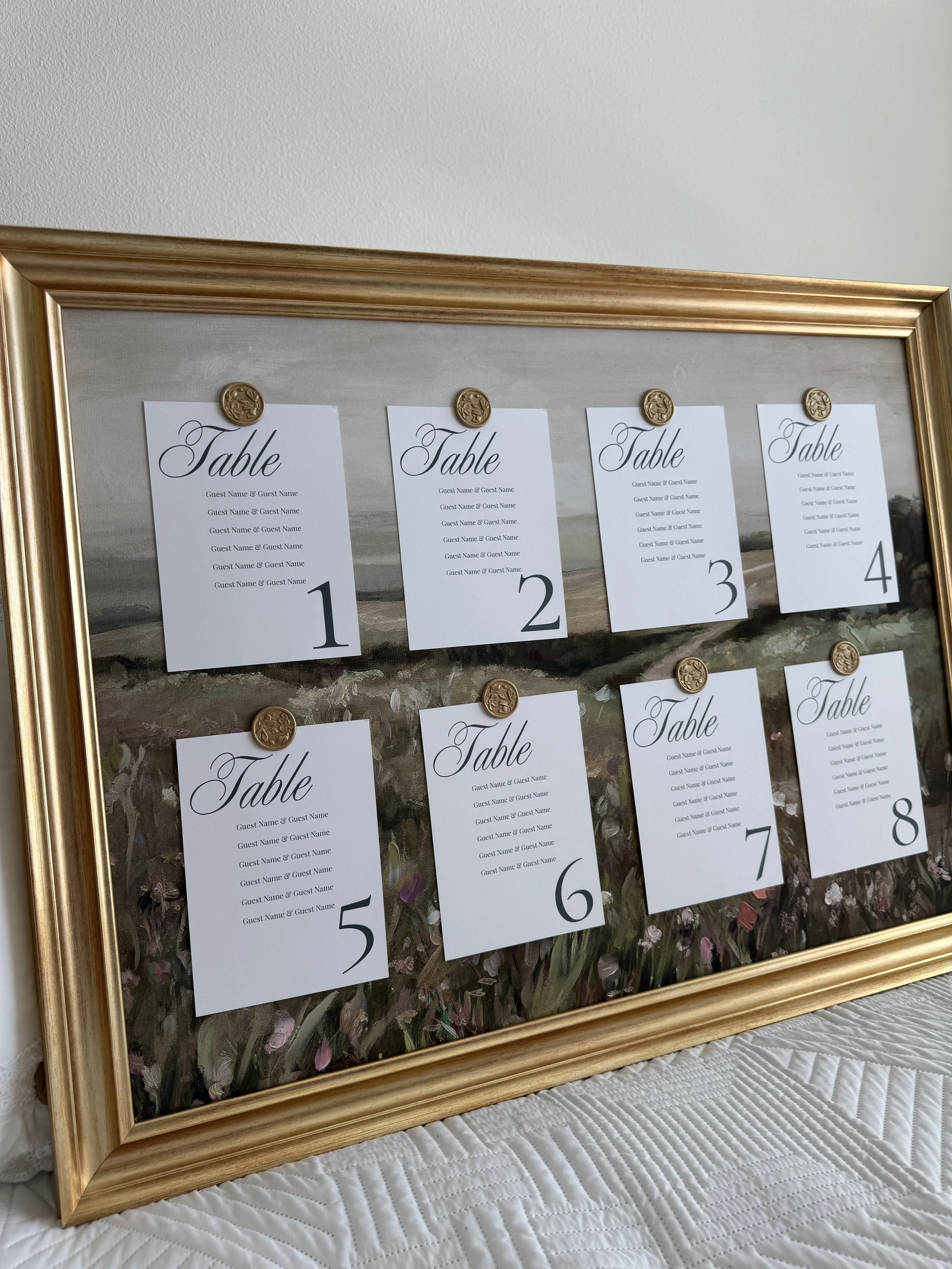 Classic Table Number Signs (numbers)