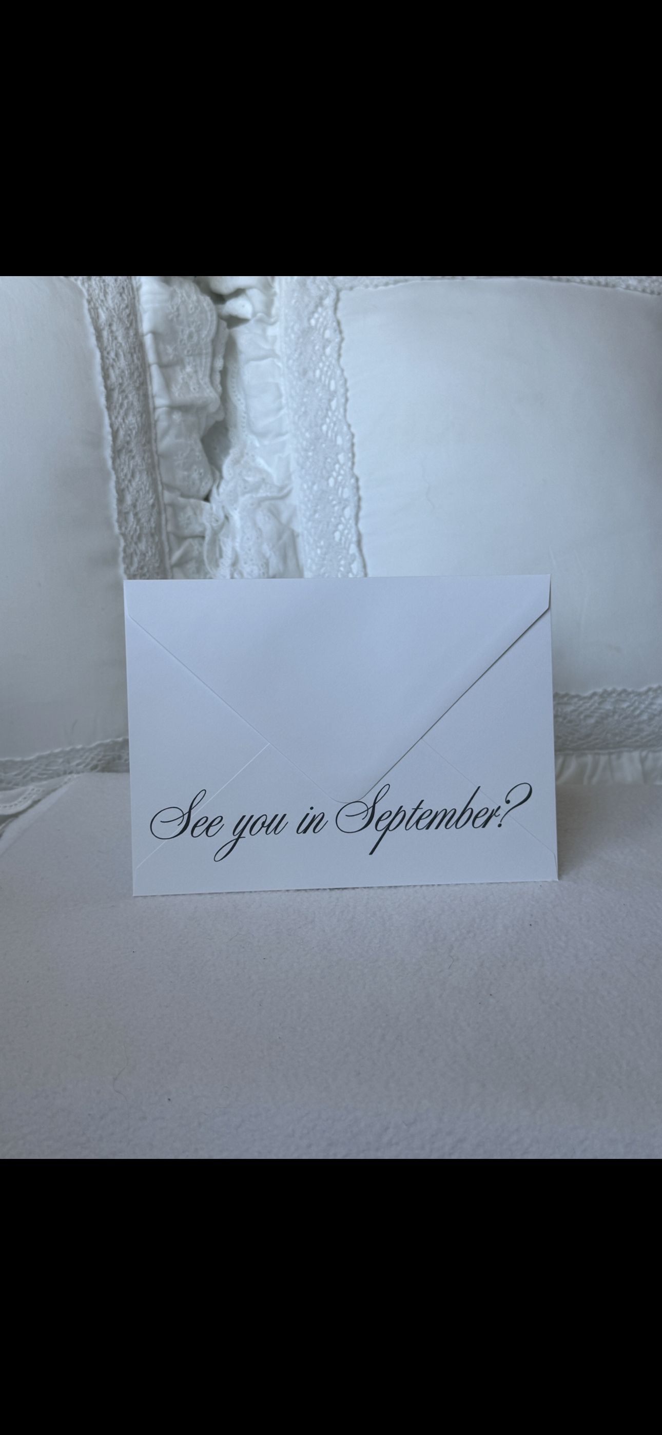 Month of the year sign off 5x7 euro flap envelope