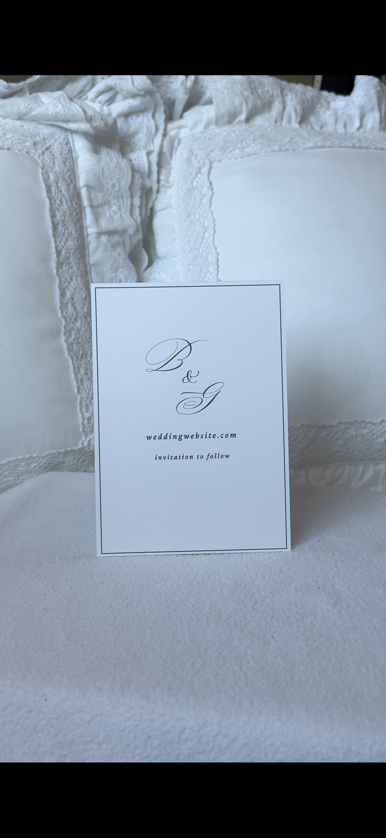 Personalized Save the Date Cards | Luxury Linen 5x7 | The Classic | Custom Wedding Announcement | Printed Save the Dates
