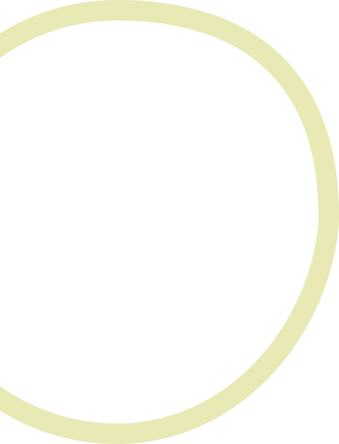 A black background with a large, neon-like yellowish-green circle outlining the top and right side.