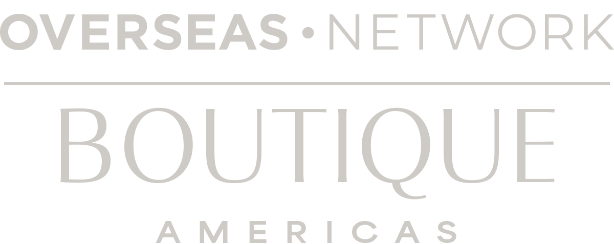 Text logo displaying "Overseas Network Boutique America" in various font sizes and styles.