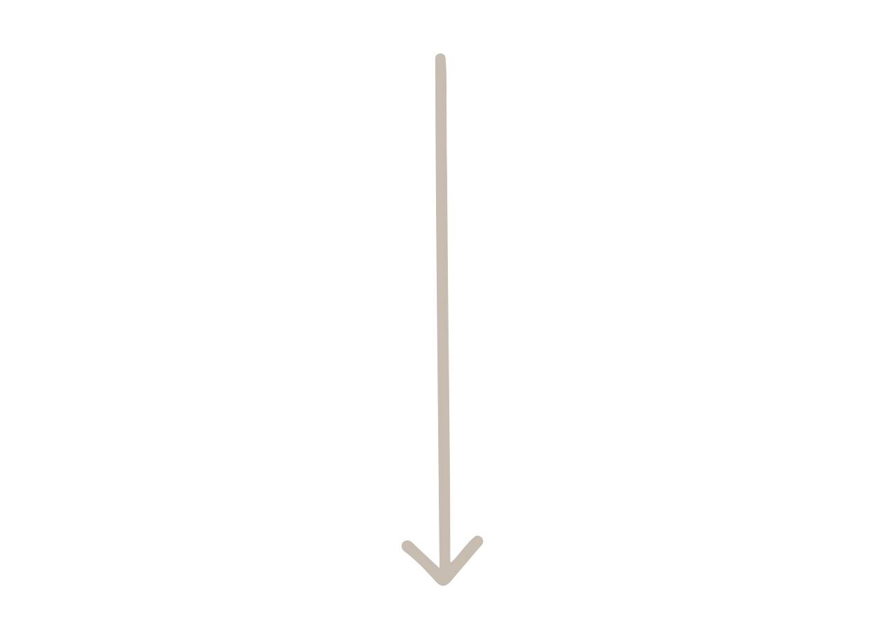 Line with an arrow pointing downward.