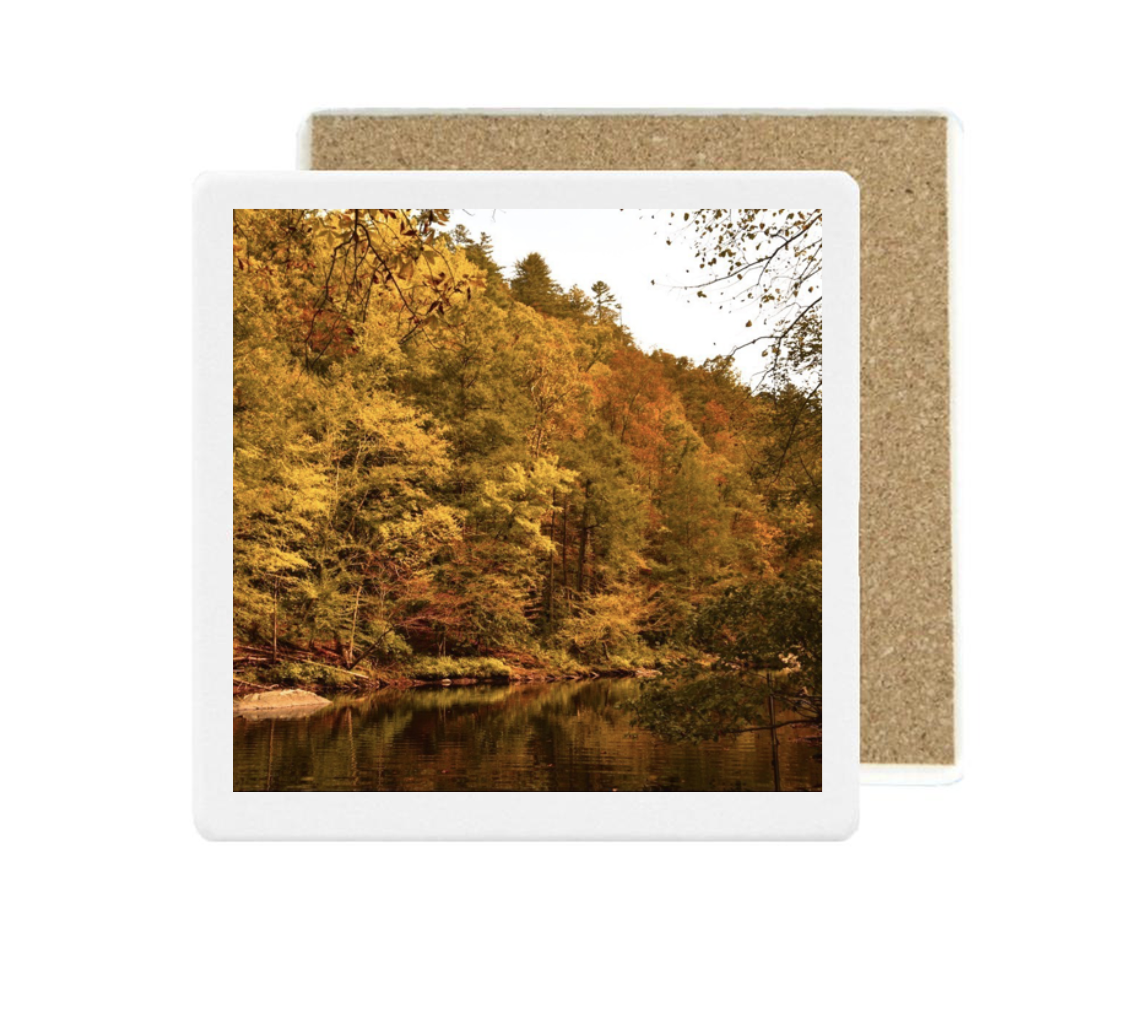 Golden Forest Matching Coaster Set (Set of 4)