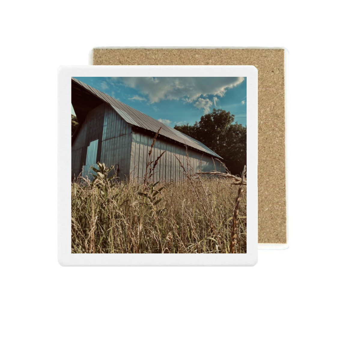 Country Barn Matching Coaster Set (Set of 4)