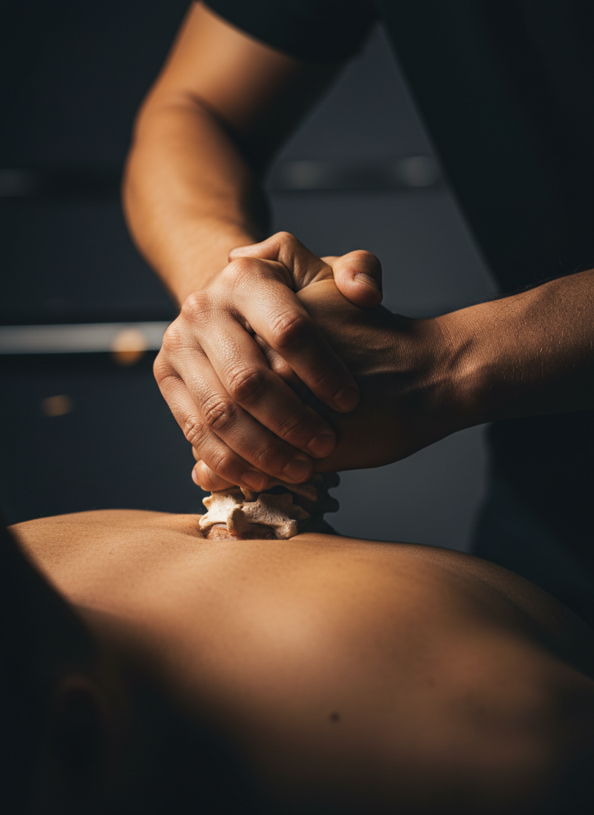 Manual chiropractic adjustment