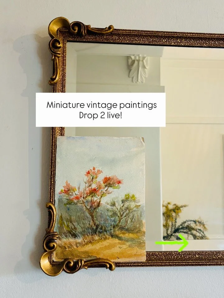 Delighted to bring you drop 2 of M.B&rsquo;s miniature 1930s-60s paintings. 
These delicate original watercolours depict what I think is a travel diary by British artist with initials, M.B.
There are still more in this collection including an excitin