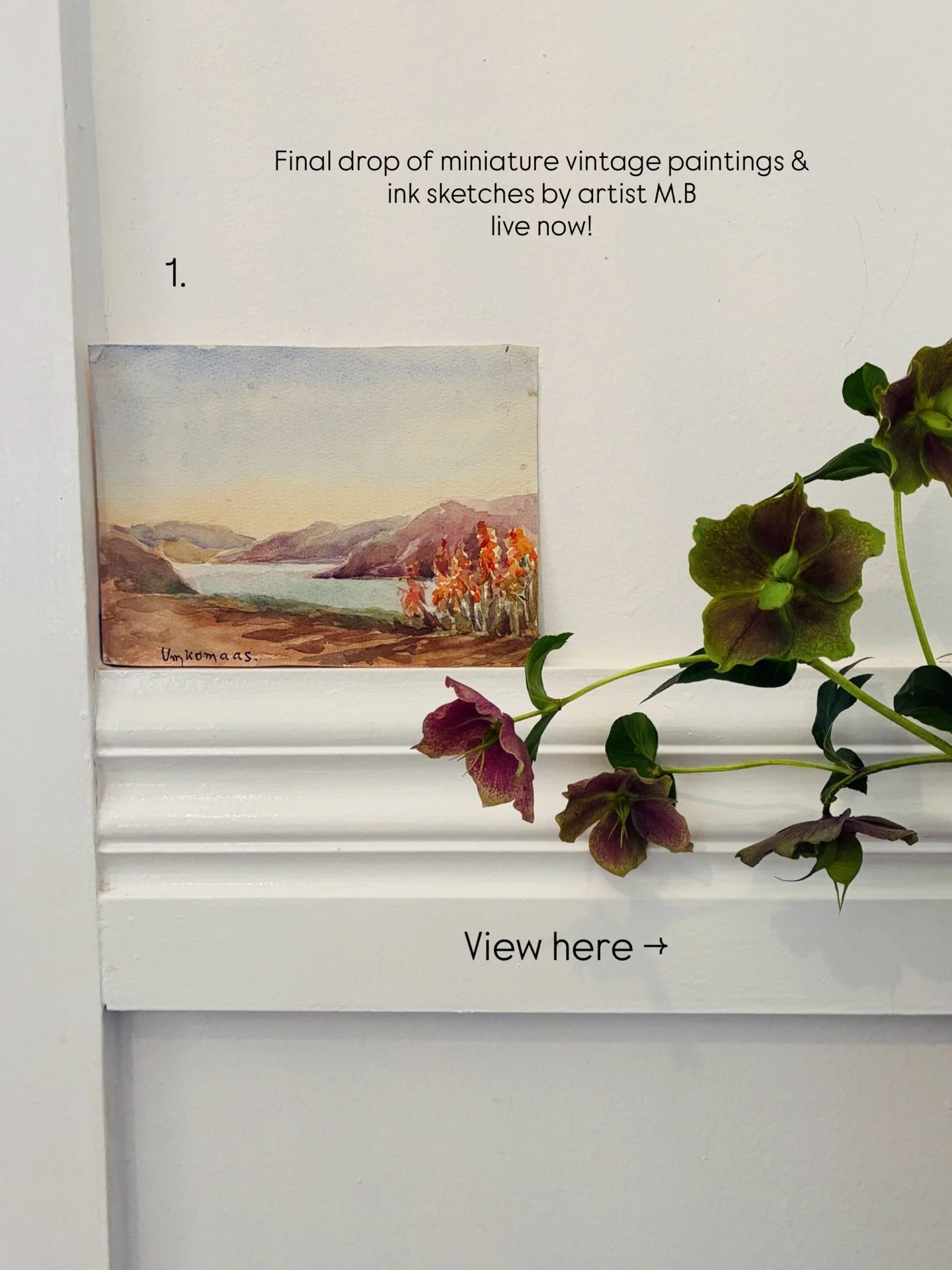 &ldquo;In my Lady&rsquo;s Chamber&rdquo; is the final drop of original miniature artworks by British artist M.B. 
-
To claim DM or comment SOLD. For further info please message directly. 
These won&rsquo;t be listed on my website until later as there