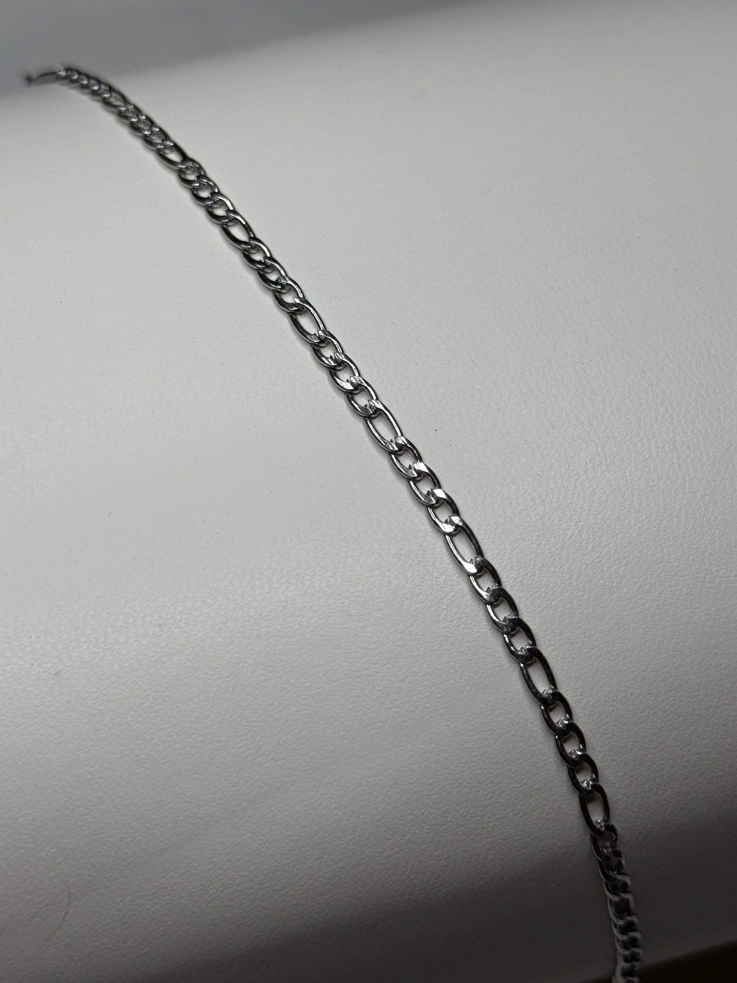 Silver Figaro Bracelet