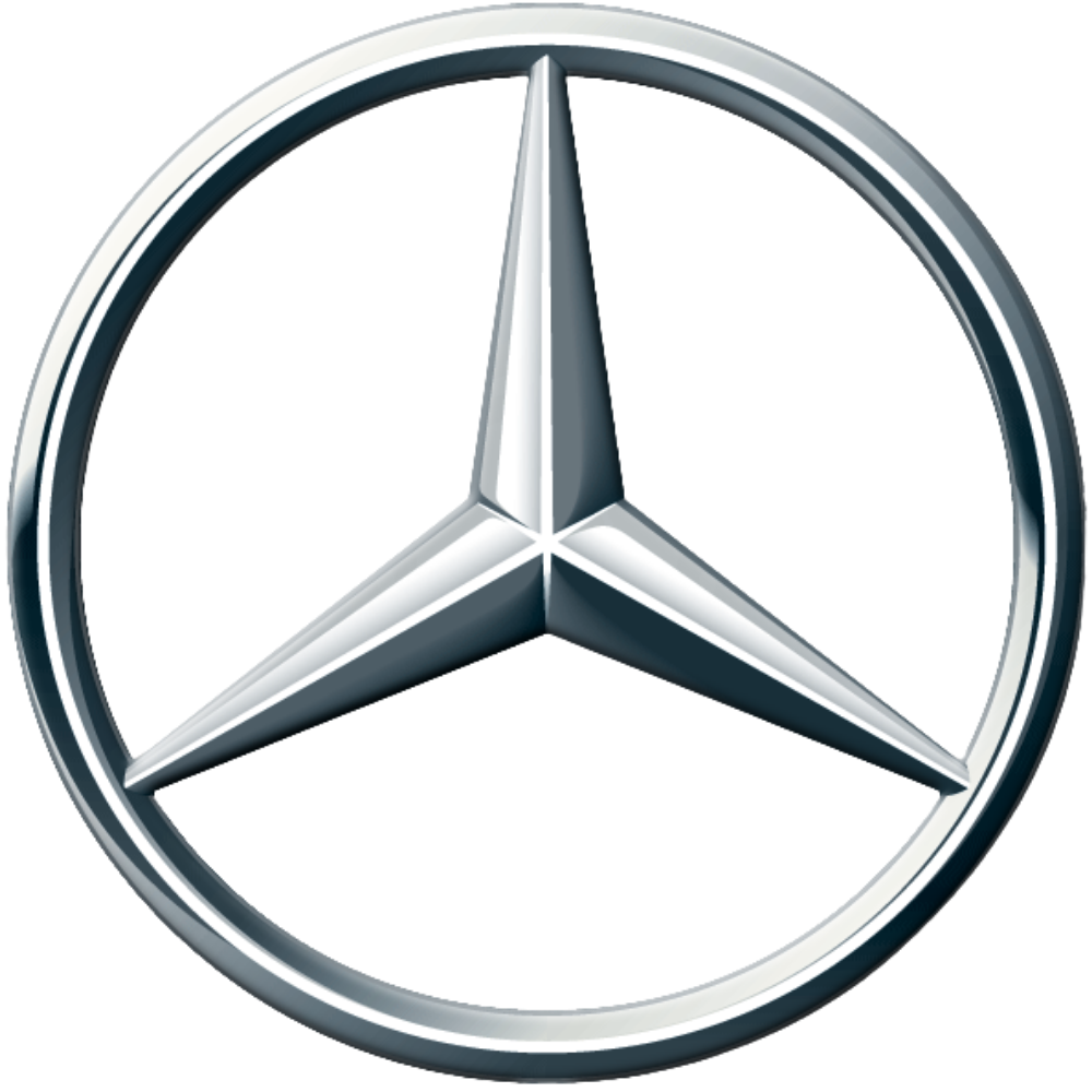 Mercedes-Benz logo, a three-pointed star inside a circle.