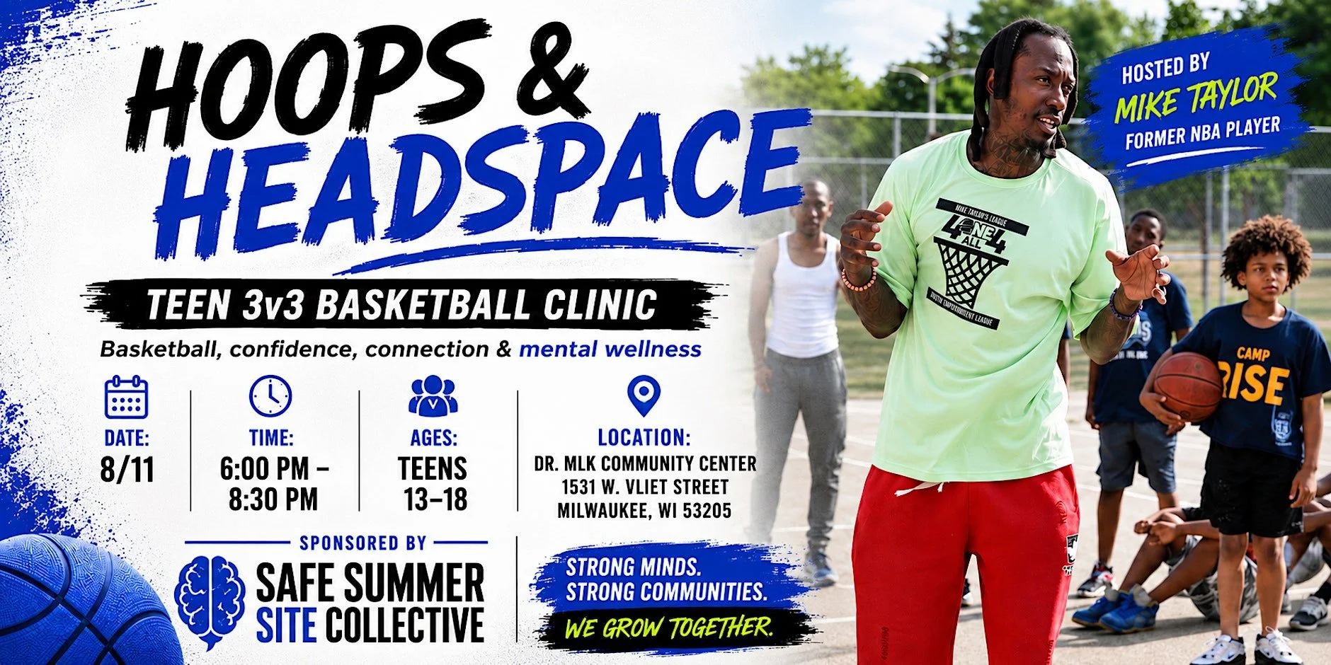 Hoops and Headspace: Teen 3v3 Basketball Clinic