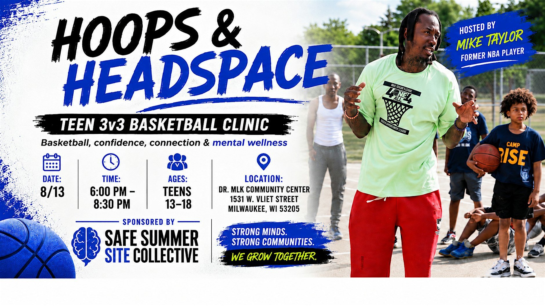 Hoops and Headspace: Teen 3v3 Basketball Clinic 2