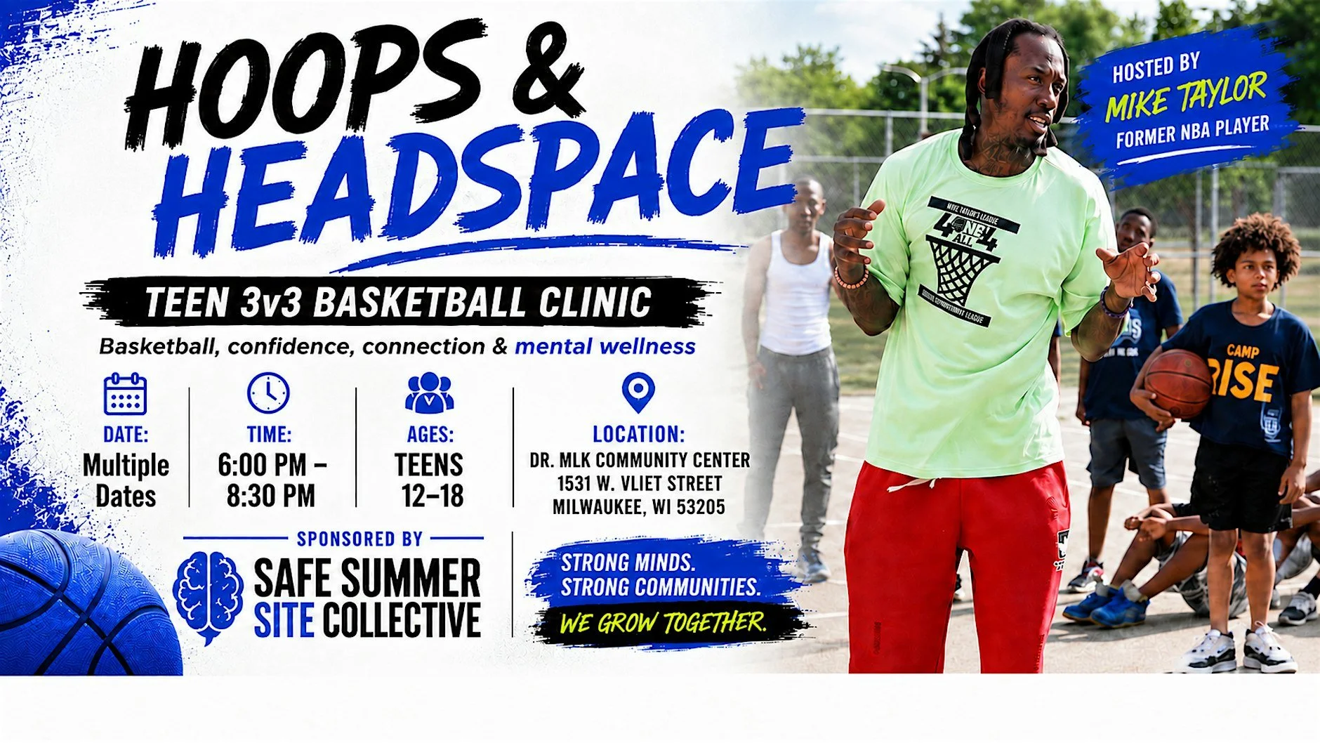 Hoops and Headspace: Teen 3v3 Basketball Clinic 3