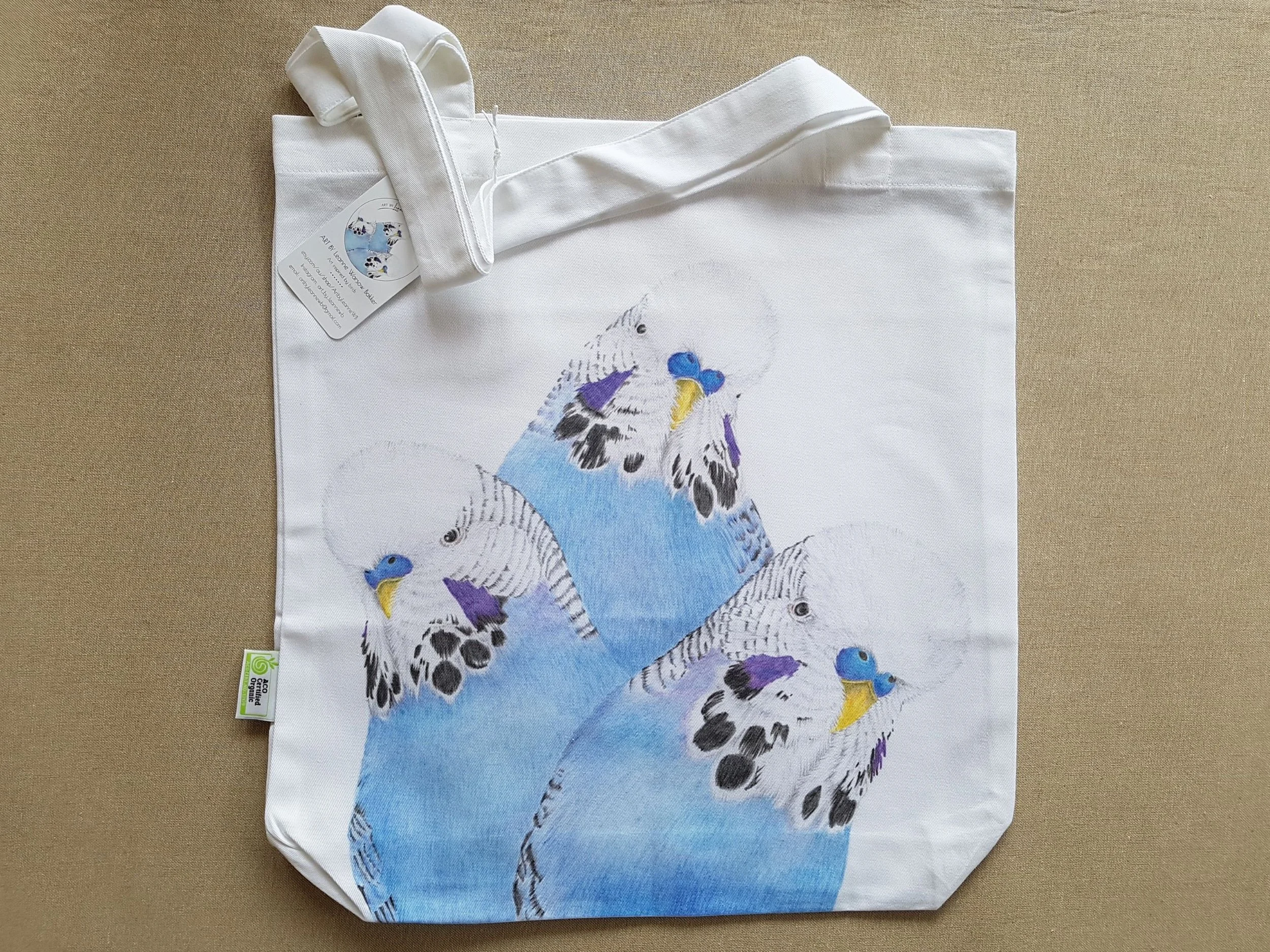Budgie tote bag