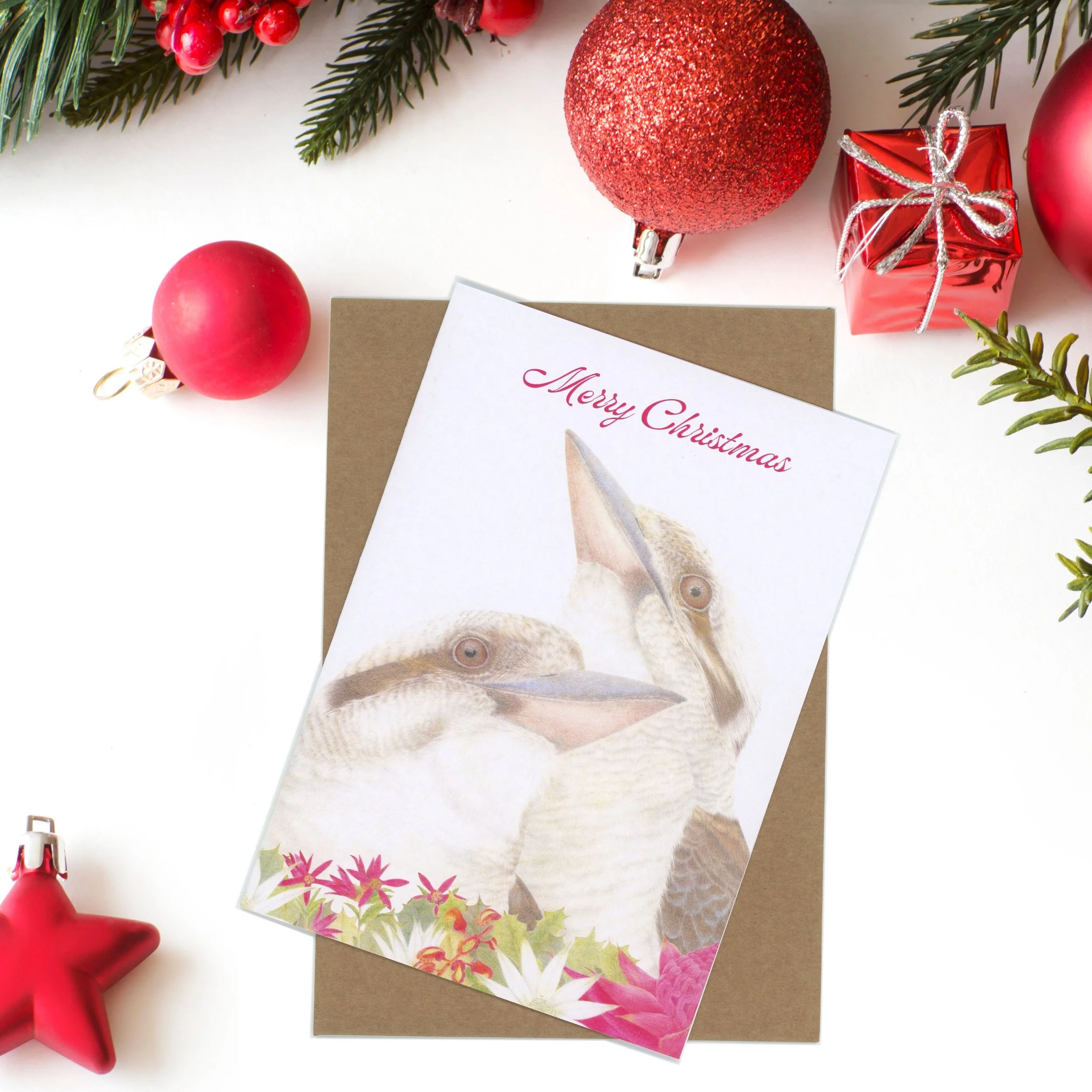 Laughing Kookaburra Christmas Card