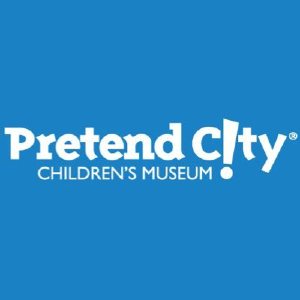 Pretend City Children's Museum logo on a blue background.