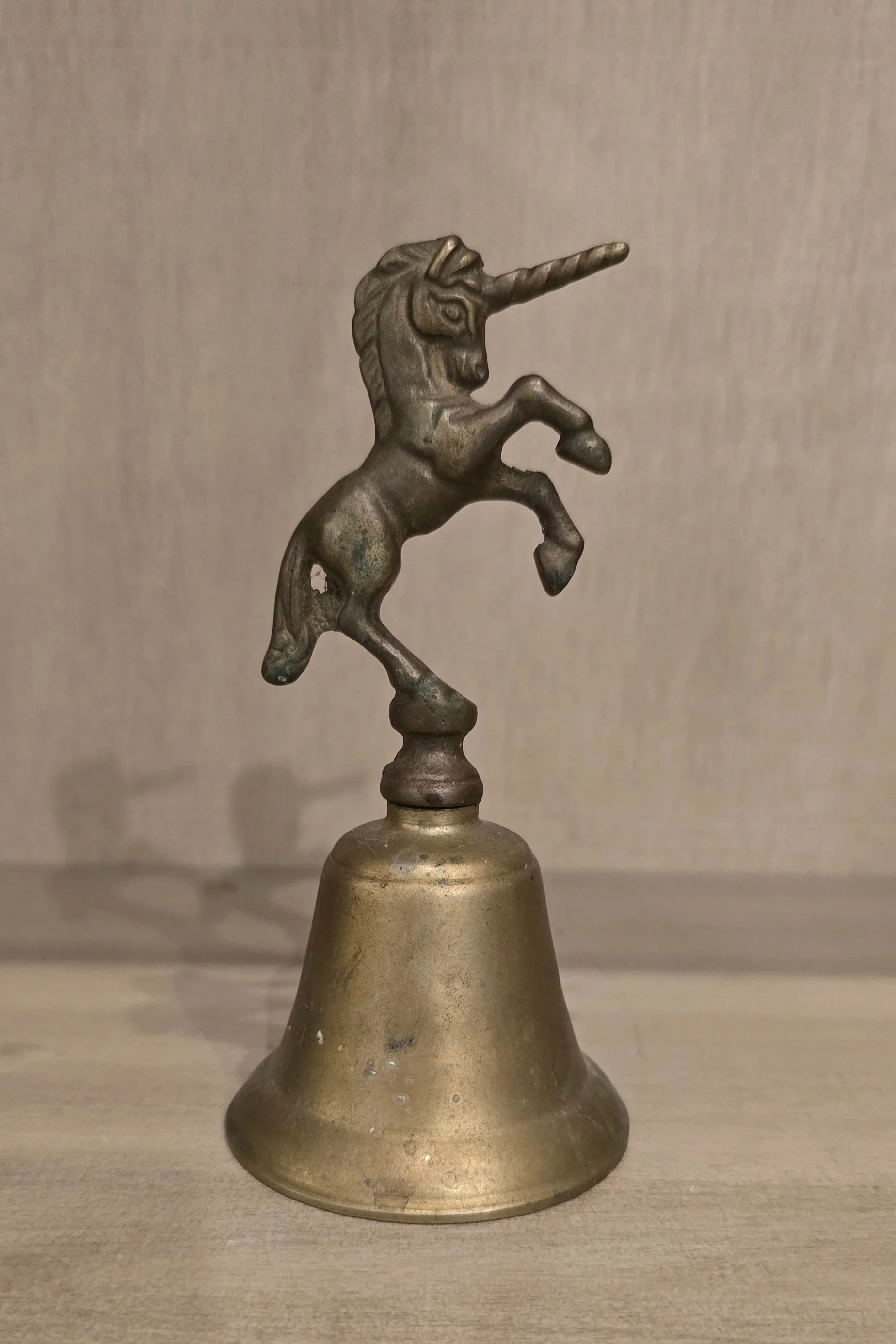 Vintage Brass Unicorn Bell