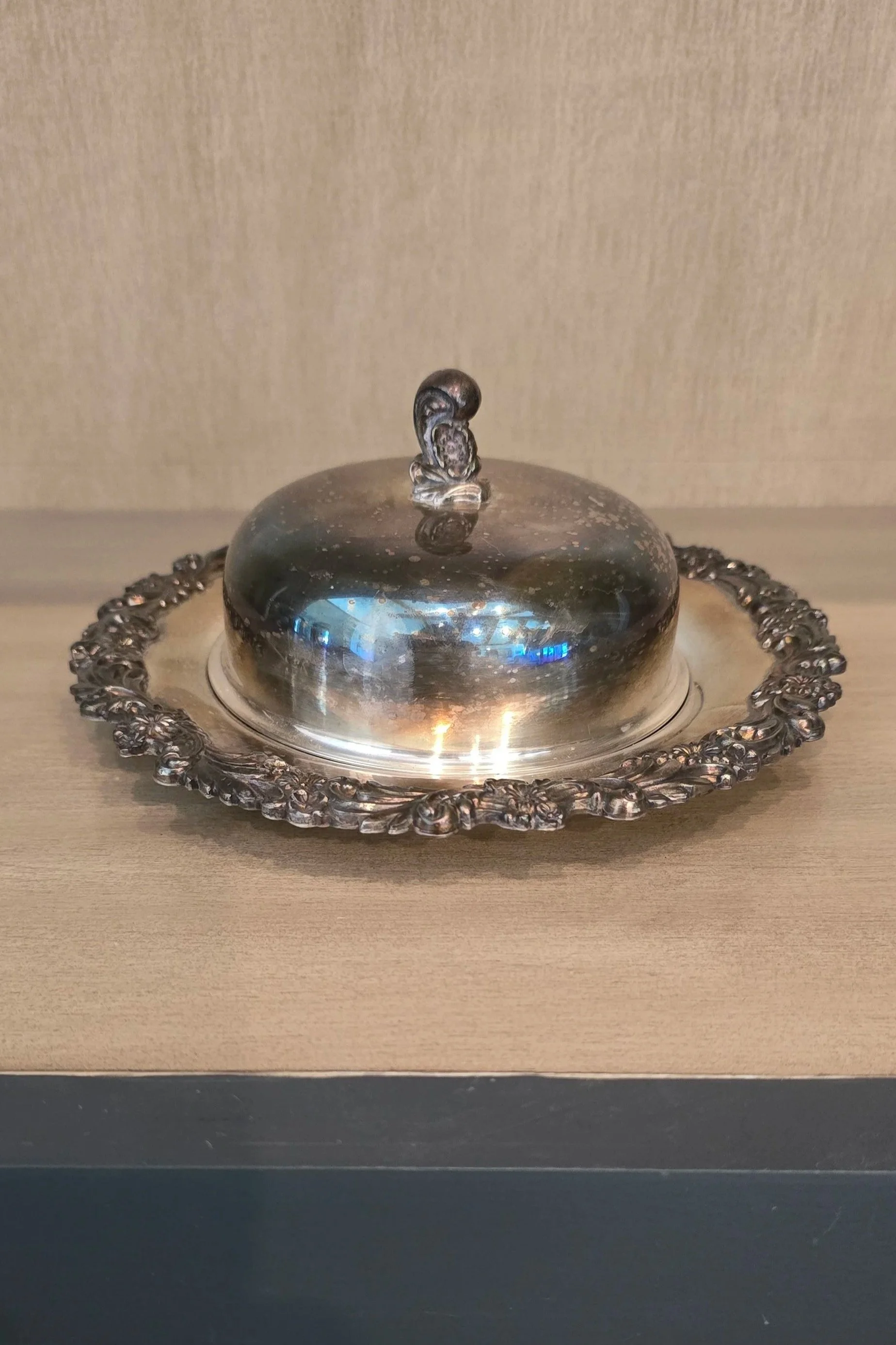 Vintage Silver Plated Butter Dish