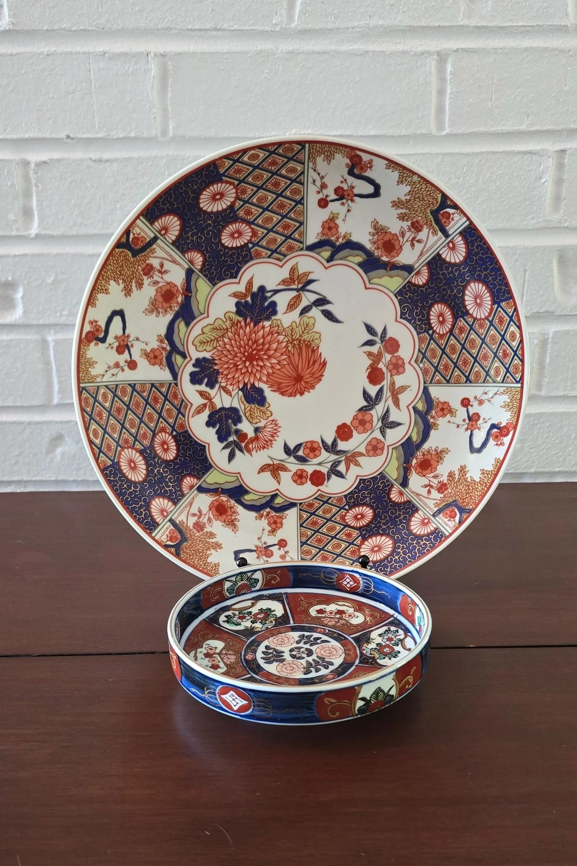 Oriental Vintage Ceramic Plate & Dish Set