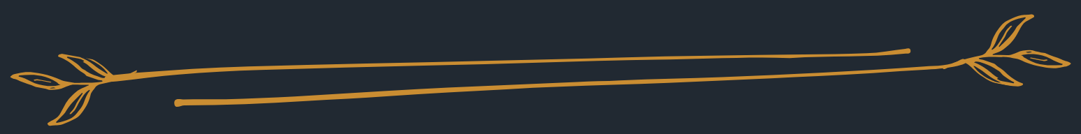 Stylized gold arrow with decorative leaf accents on a dark background