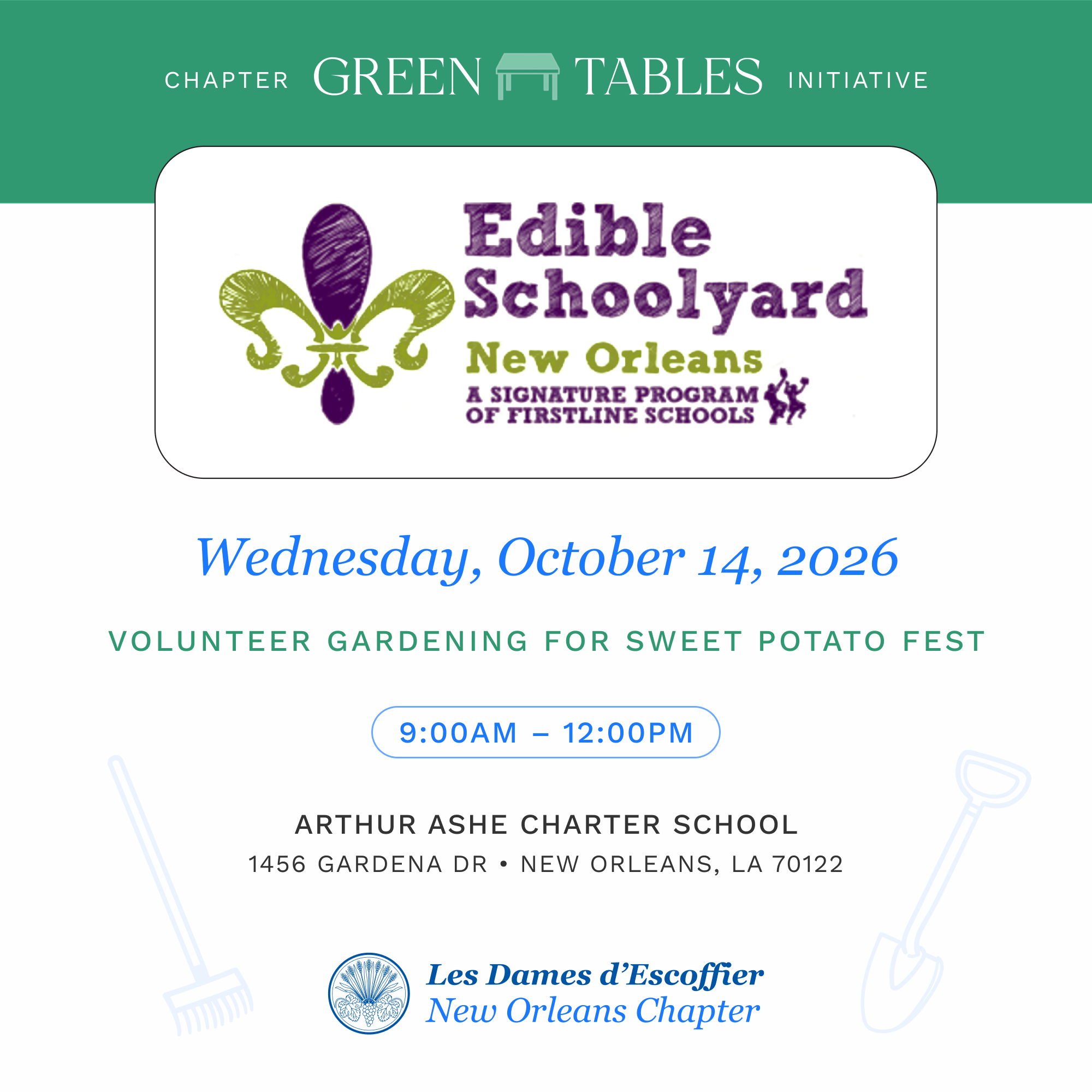 Edible Schoolyard New Orleans  •  Green Tables Initiative