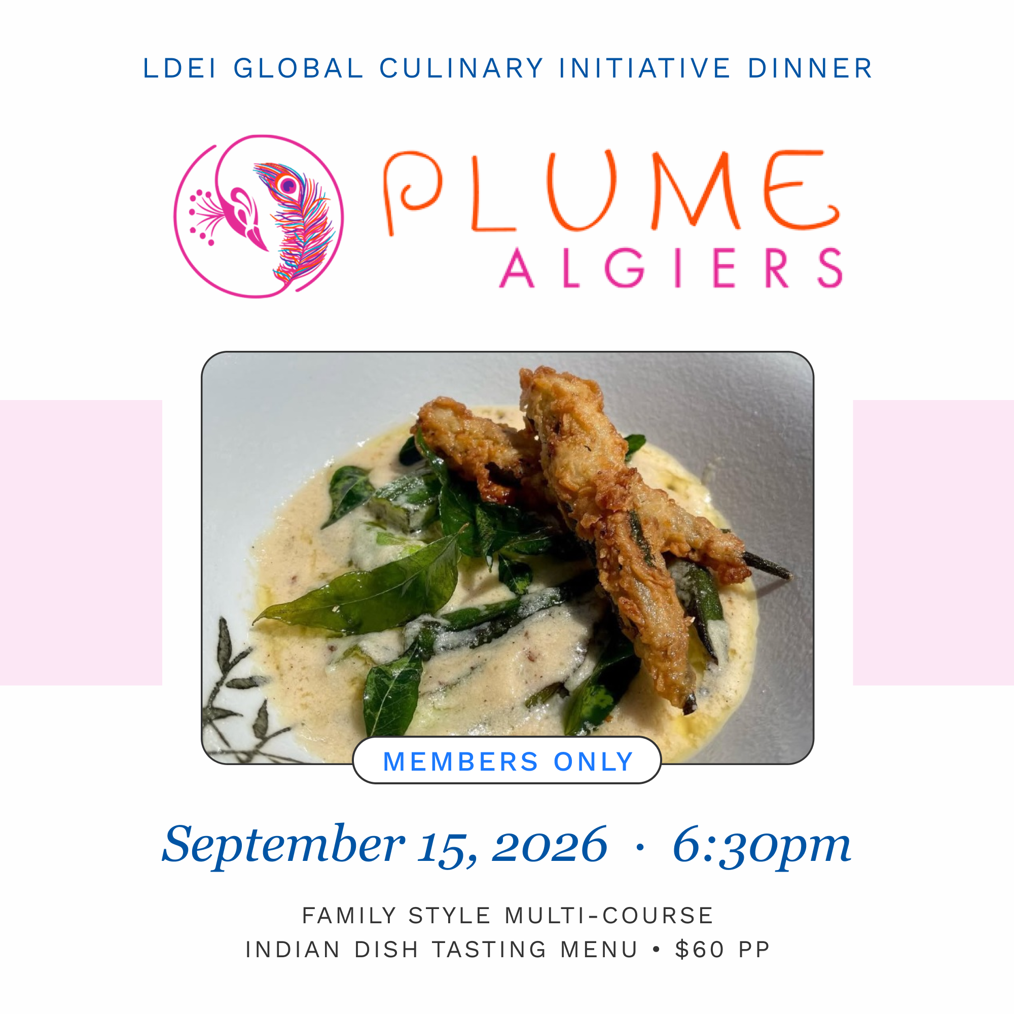 Plume Algiers  •  Global Culinary Initiative Dinner