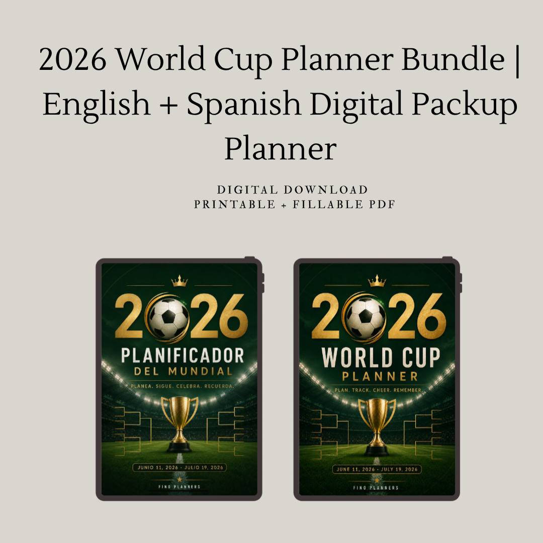 2026 World Cup Planner Bundle | English + Spanish Digital Pack