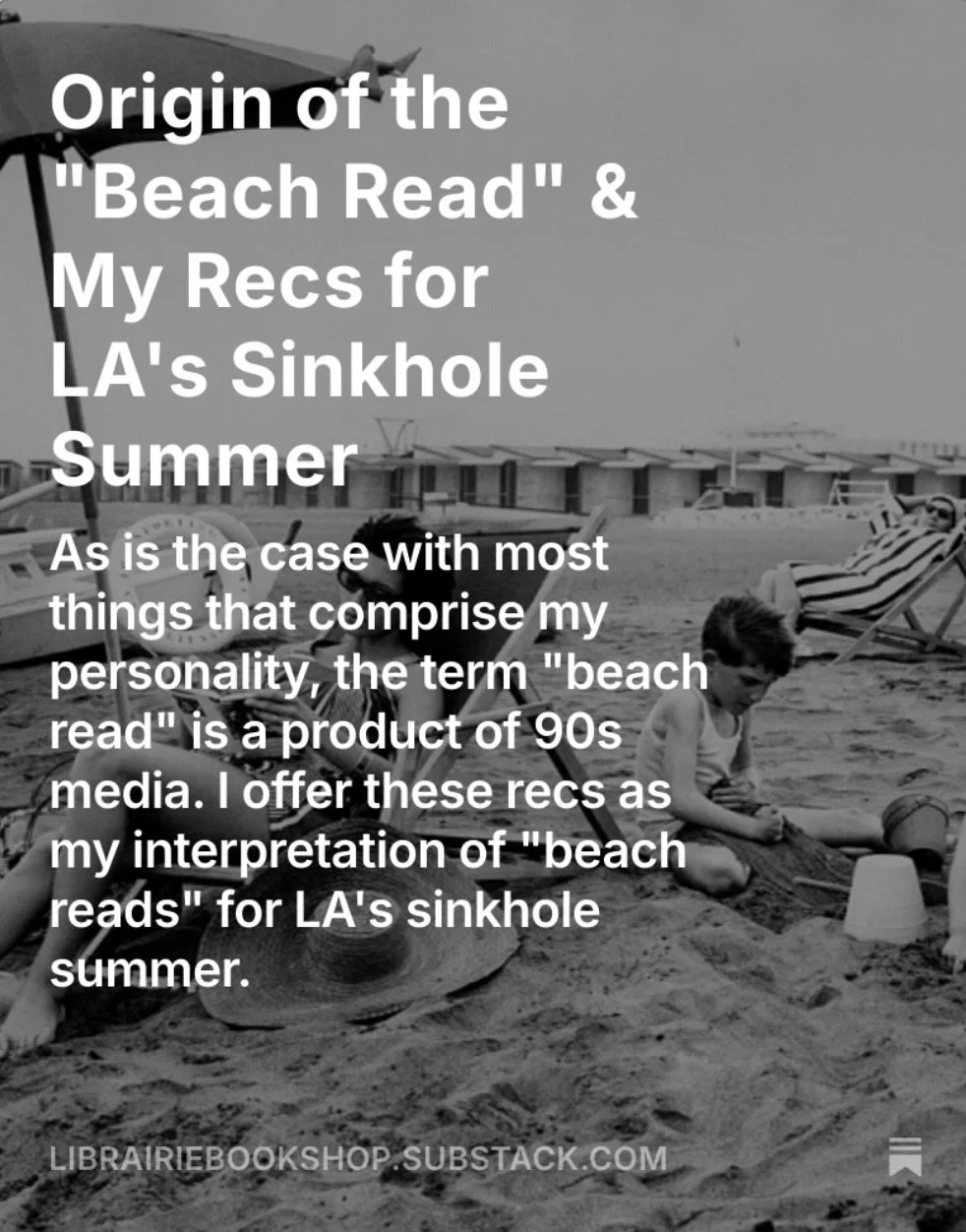 New dispatch is up and we are disassociating with books by the beach 😎 Preview here, full list at link in bio ☀️