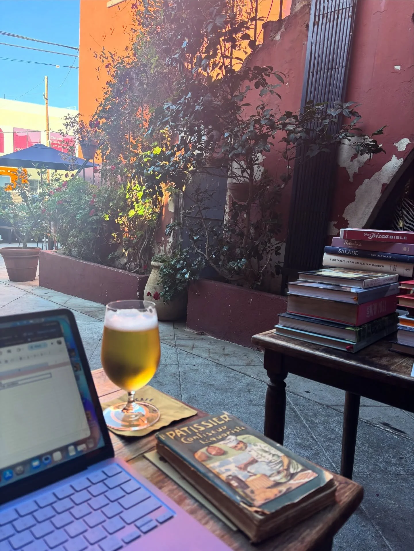 Librairie will also appraise/catalog your book collection! Especially at sunset en terrasse! Send a query through the contact form on our website 📚