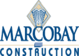 Logo of Marc O'Ray Construction featuring a diamond-shaped graphic with building elements and the company name in blue.
