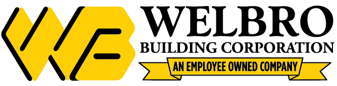 Logo with the initials 'W B' in bold yellow letters and a black background, with a yellow banner that reads 'An Employee Owned Company'.