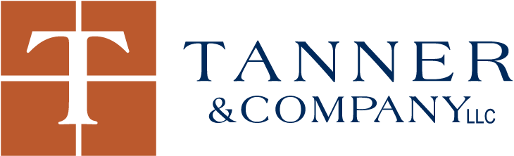 Tanner & Company LLC logo with a large white 'T' over an orange square and blue text.