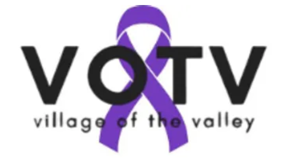 VOTV logo with a purple awareness ribbon and the text 'VOTV Village of the Valley'.