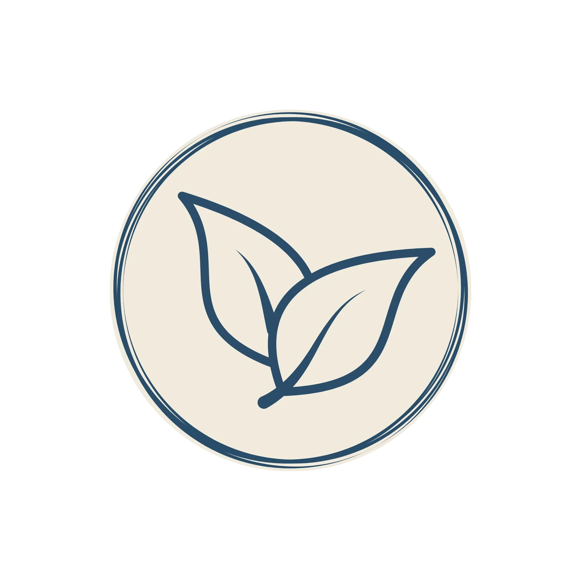 Dr. Bonnie Rosenberg ivory and navy blue leaf logo