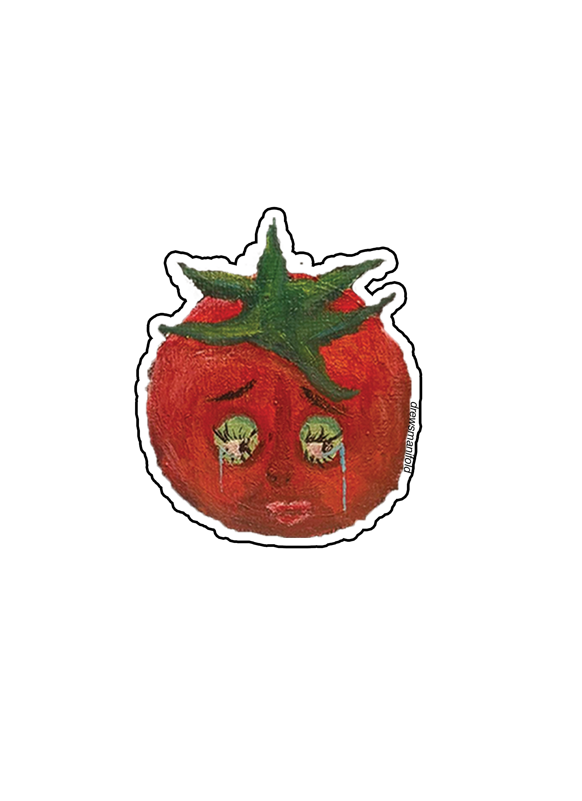 Pondering Tomato Sticker