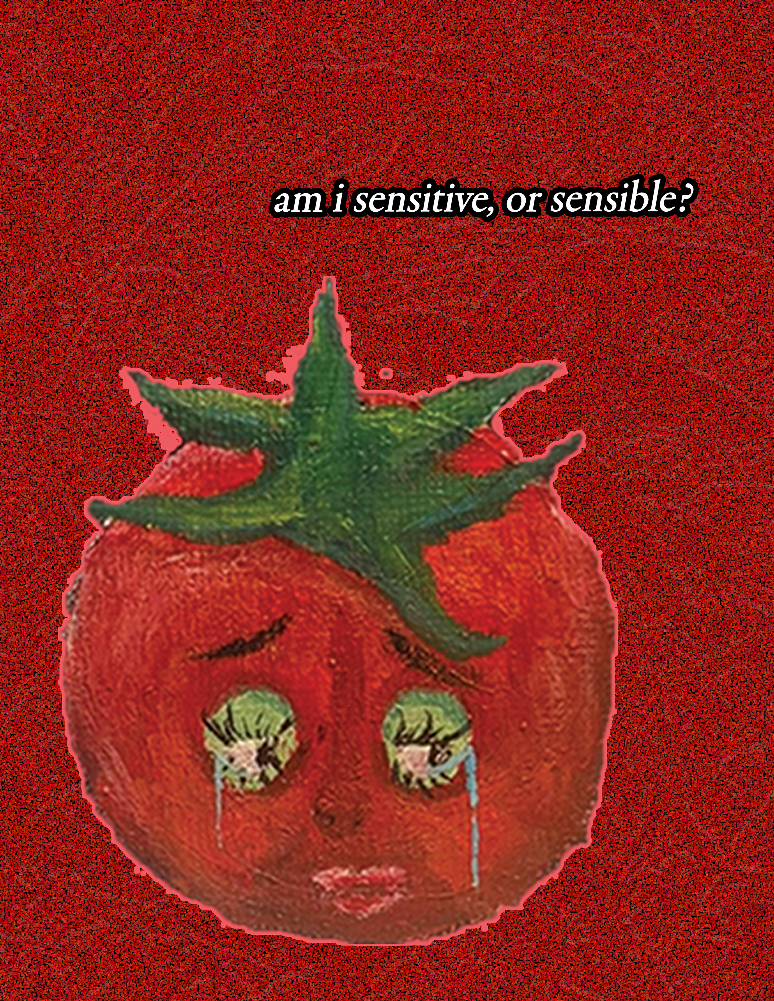 Pondering Tomato.. 8.5x11 Print