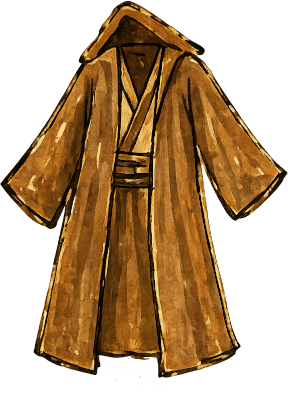 This is a Jedi Cloak, Paul's favourite costume for Fancy Dress Days.