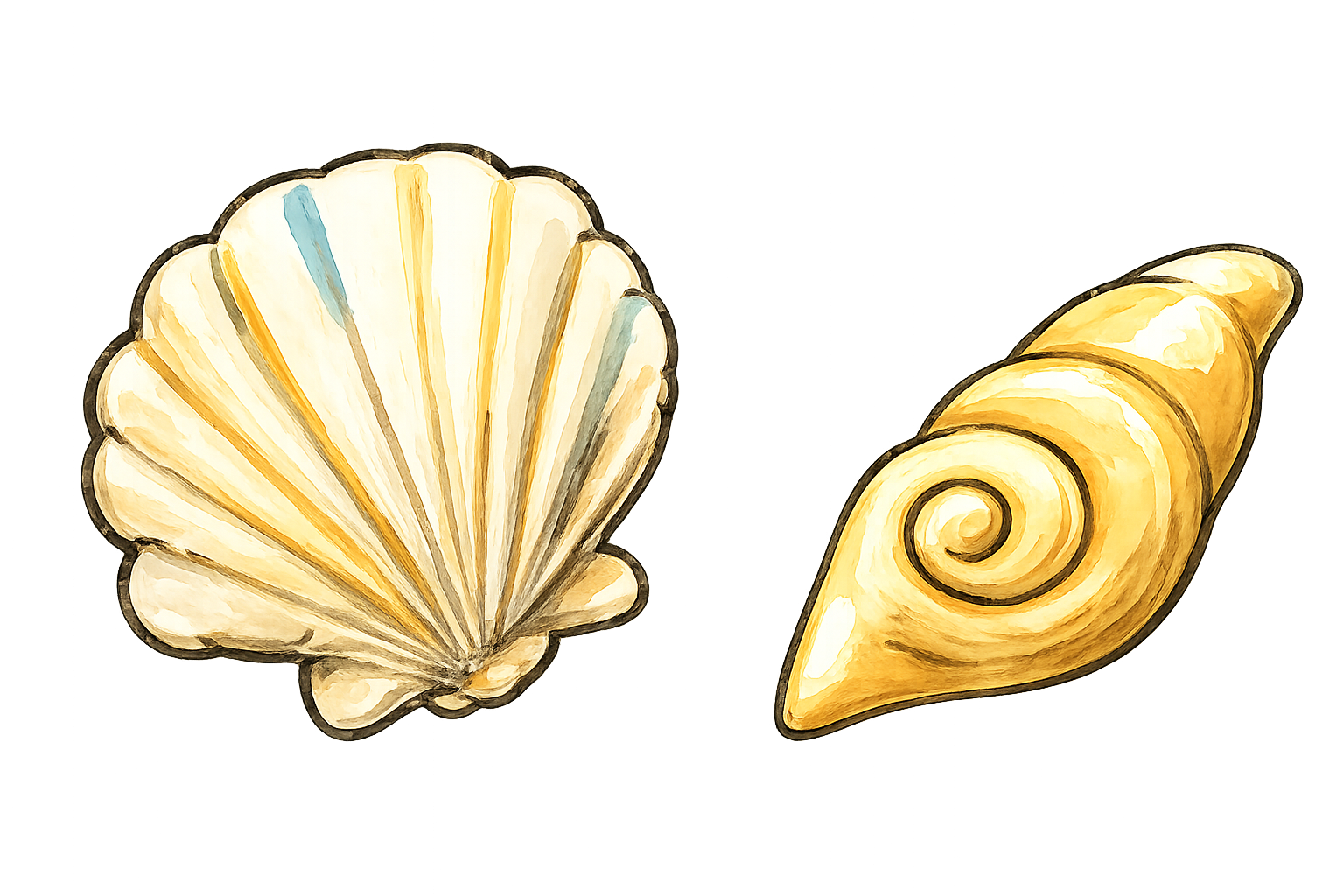 Two sea shells.