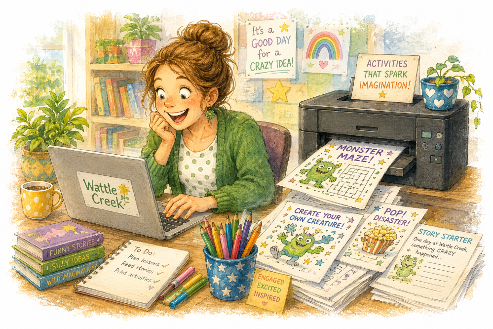 Teacher printing free classroom activities based on Dangerous Creatures by Ronald Hart