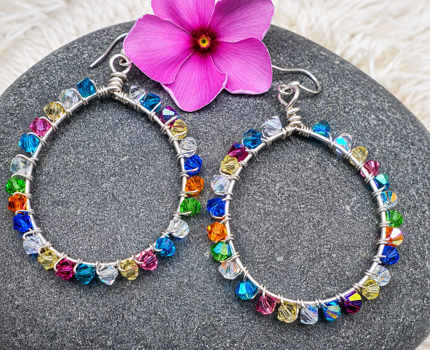 Confetti Hoop Earrings