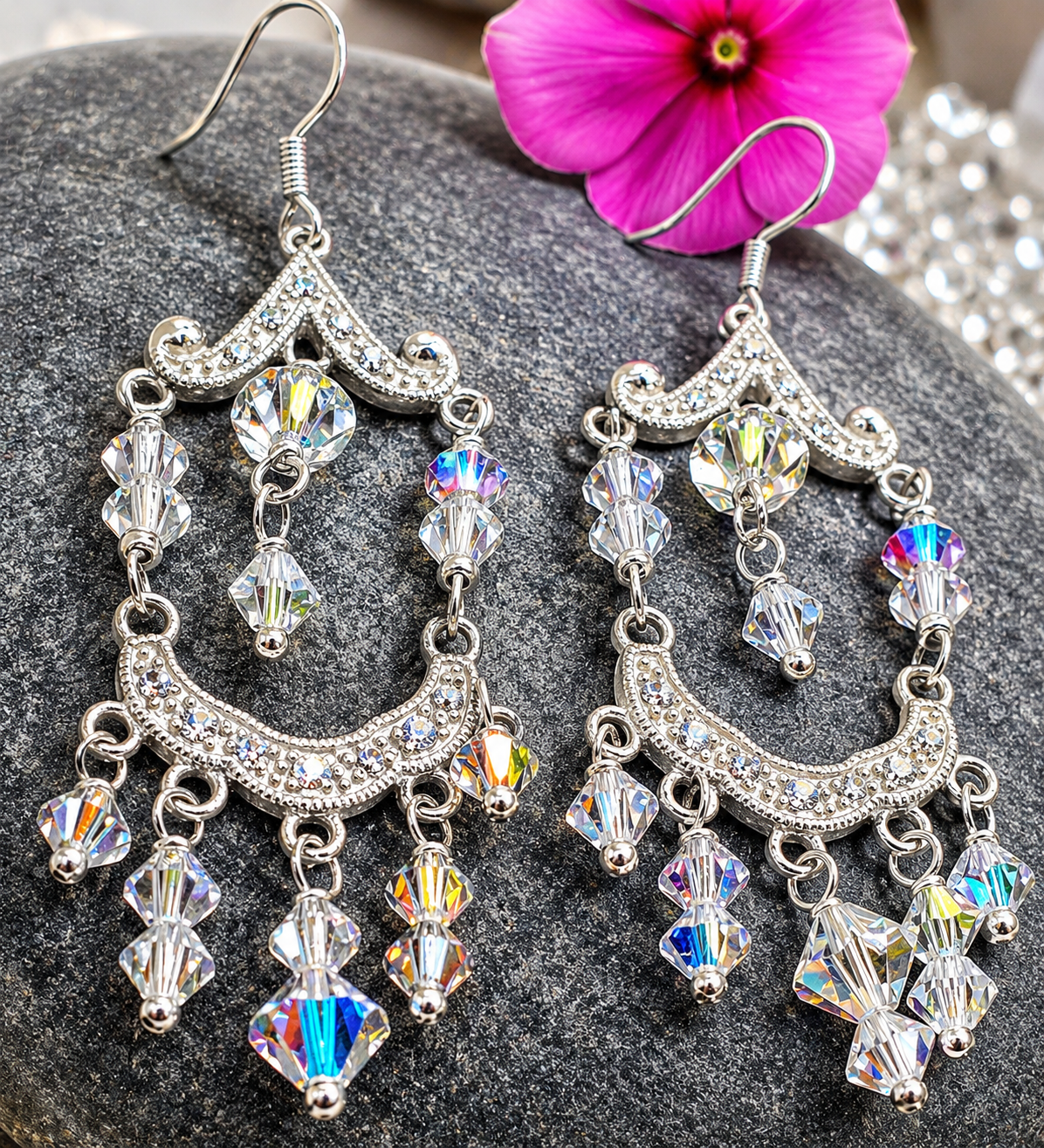 Fancy Bridal Chandelier Earrings