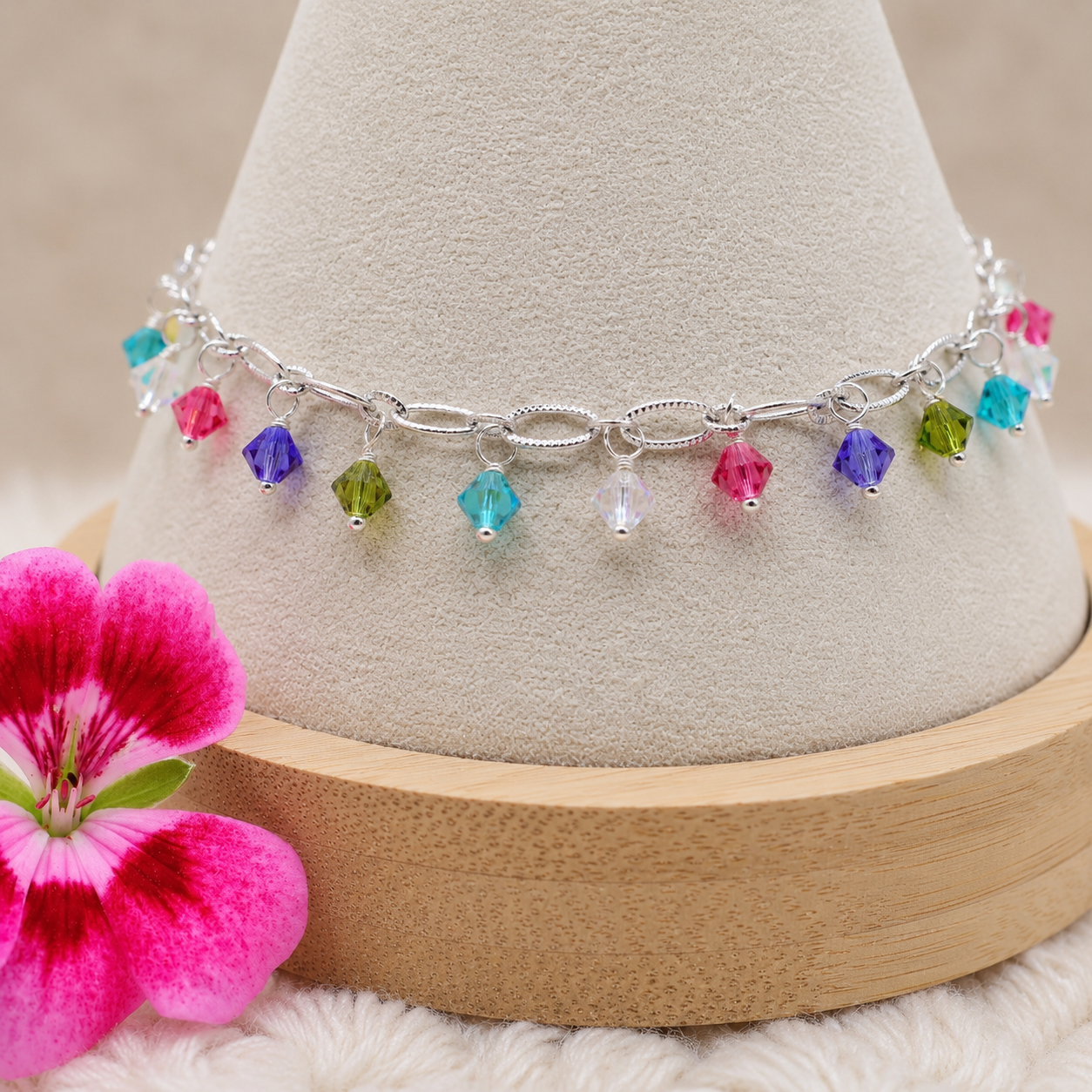 Charming Rainbow Crystal Bracelet