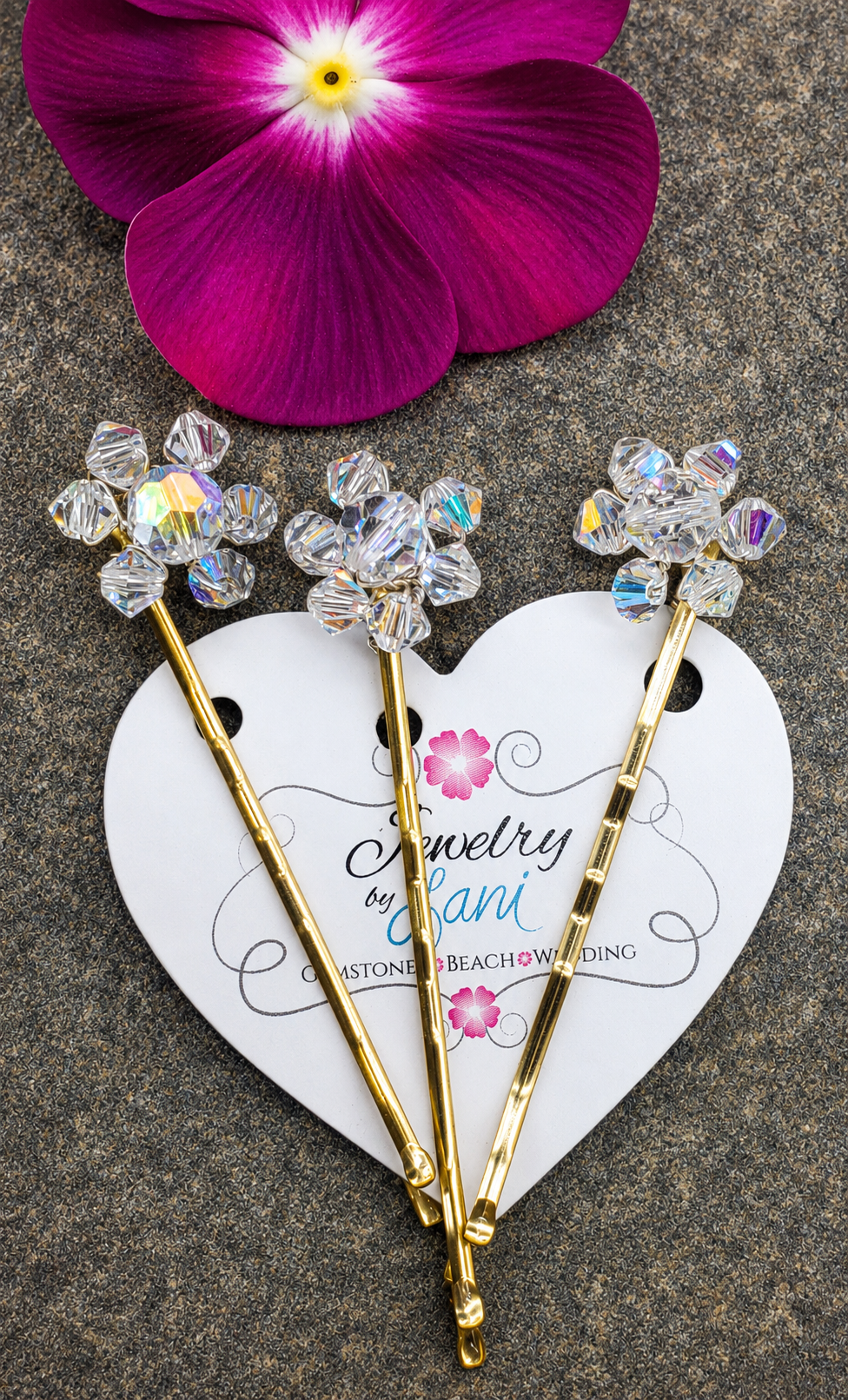 Bridal Hair Jewelry " Crystal Flowers"