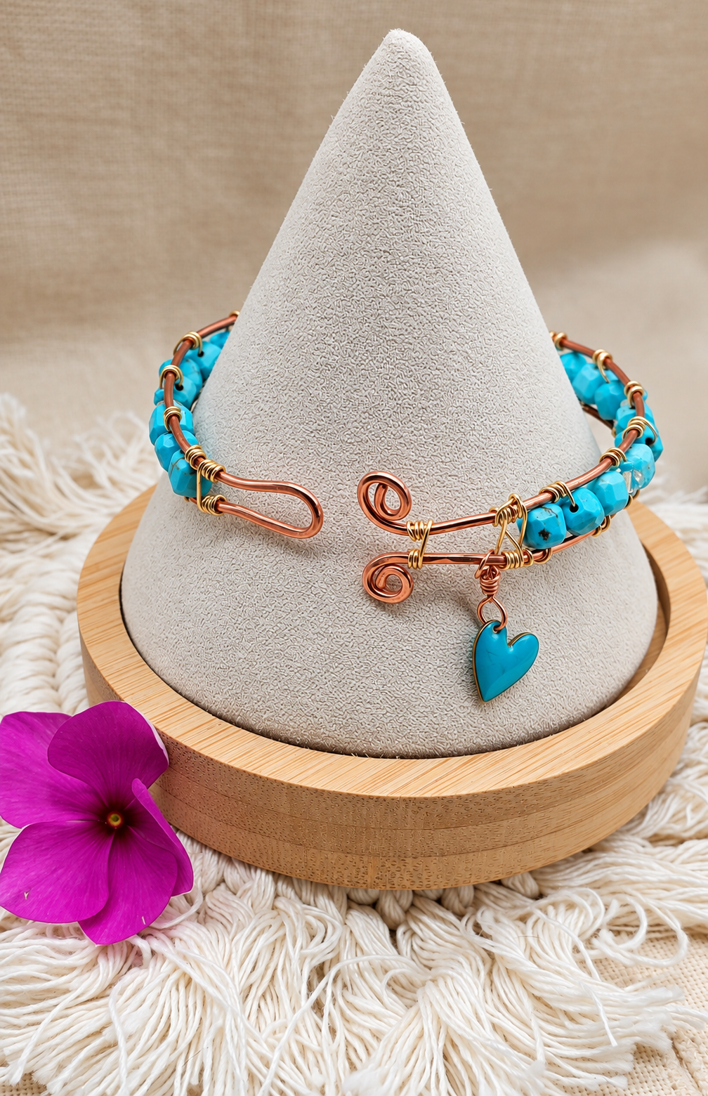 Copper & Howlite Yummy Cuff Bracelet